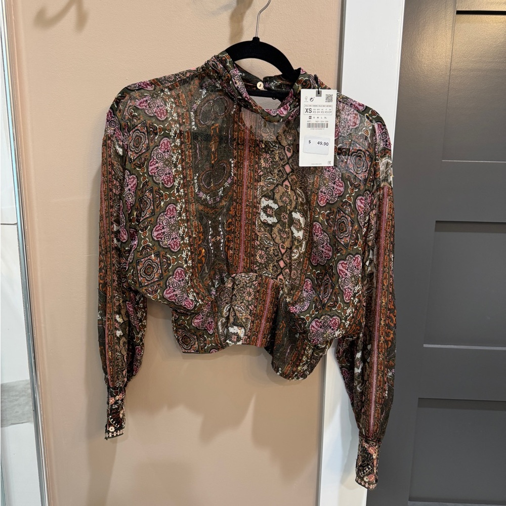 Zara chiffon blouse